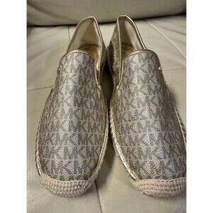 NEW MICHAEL KORS WOMEN'S SHOES 10M LOGO KENDRICK  ESPADRILLE